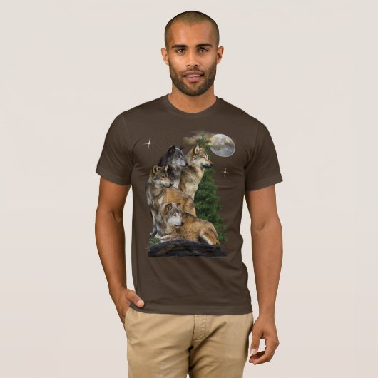 Wolf en Moon T-shirt (Voorkant volledig)