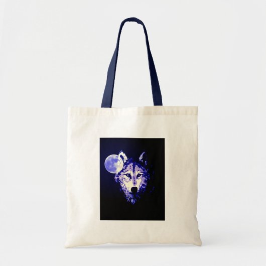 Wolf en Moon Tote Bag (Voorkant)