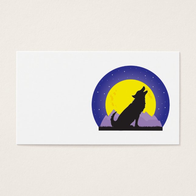 Wolf en Moon Visitekaartje (Voorkant)