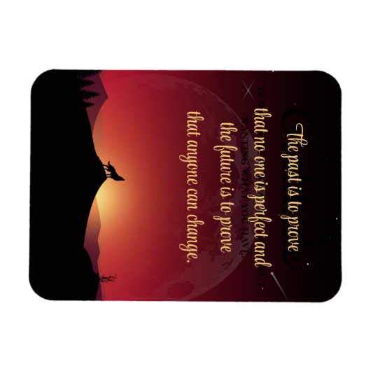 Wolf en Night Sky Niemand is perfect Magneet (Horizontaal)