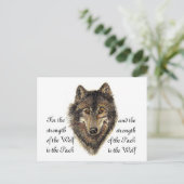 Wolf en Pack Citaat - Dierlijk Collectie Briefkaart (Staand voorkant)