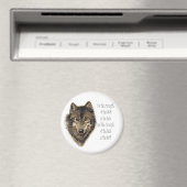 Wolf en Pack Citaat - Dierlijk Collectie Magneet (Insitu (Vaatwasser))