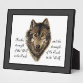 Wolf en Pack Quote Fotoplaat (Zijkant)
