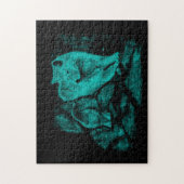 Wolf en Raven in de nacht Legpuzzel (Verticaal)