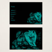 Wolf en Raven in de nacht Visitekaartje (Voorkant /achterkant)