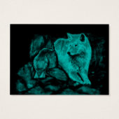 Wolf en Raven in de nacht Visitekaartje (Achterkant)
