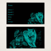 Wolf en Raven in de nacht Visitekaartjes (Voorkant /achterkant)