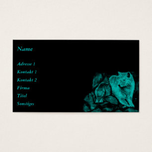 Wolf en Raven in de nacht Visitekaartjes