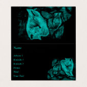 Wolf en Raven in de nacht Visitekaartjes (Buitenkant ongevouwen)