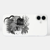 Wolf en Raven met Schedel Case-Mate iPhone Case (Achterkant (horizontaal))