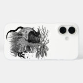 Wolf en Raven met Schedel Case-Mate iPhone Case (Achterkant (horizontaal))