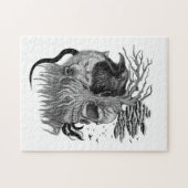 Wolf en Raven met Schedel Legpuzzel (Horizontaal)