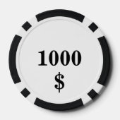 Wolf en Raven met Schedel Poker Chips (Achterkant)