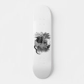 Wolf en Raven met Schedel Skateboard (Voorkant)
