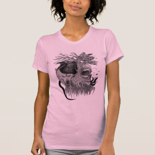 Wolf en Raven met Schedel T-shirt