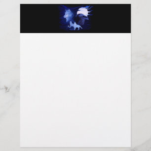 Wolf en Raven met volle maan Flyer