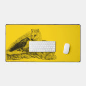 Wolf en Raven, zwart en geel Bureaumat (Keyboard & Muis)