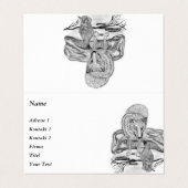 Wolf en Raven - Zwart en wit design Visitekaartjes (Buitenkant ongevouwen)