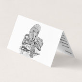 Wolf en Raven - Zwart en wit design Visitekaartjes (Achterkant)