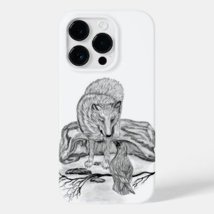 Wolf en Raven, zwart-wit Case-Mate iPhone 14 Pro Hoesje