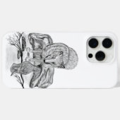 Wolf en Raven, zwart-wit Case-Mate iPhone Case (Achterkant (horizontaal))