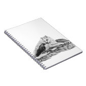 Wolf en Raven, zwart-wit Notitieboek (Rechterzijde)