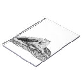 Wolf en Raven, zwart-wit Notitieboek (Linkerzijde)