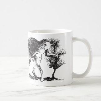 Wolf en slogan cup art koffiemok