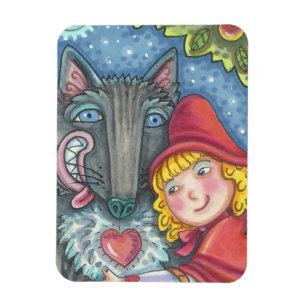 Wolf Et Chaperon Rouge MAGNET *Personnaliser
