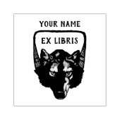 Wolf Ex Libris Bookplaat Rubberstempel (Afrduk)