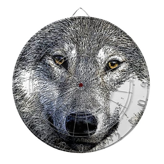 Wolf Eyes Artwork Dartbord (Voorkant)