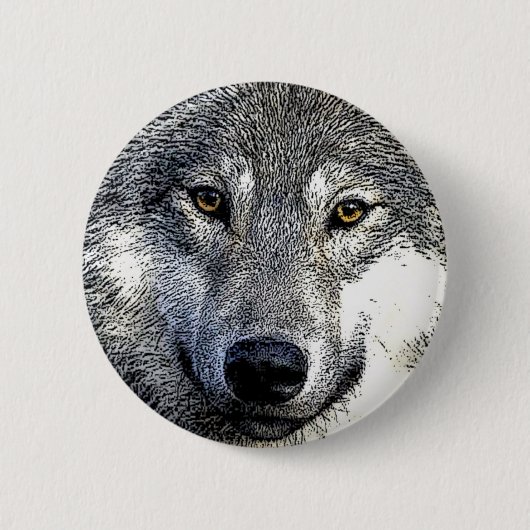 Wolf Eyes Artwork Ronde Button 5,7 Cm (Voorkant)