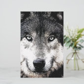 Wolf Eyes Briefpapier (Staand voorkant)