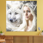 Wolf Eyes Canvas Afdruk (Insitu (Woonkamer))