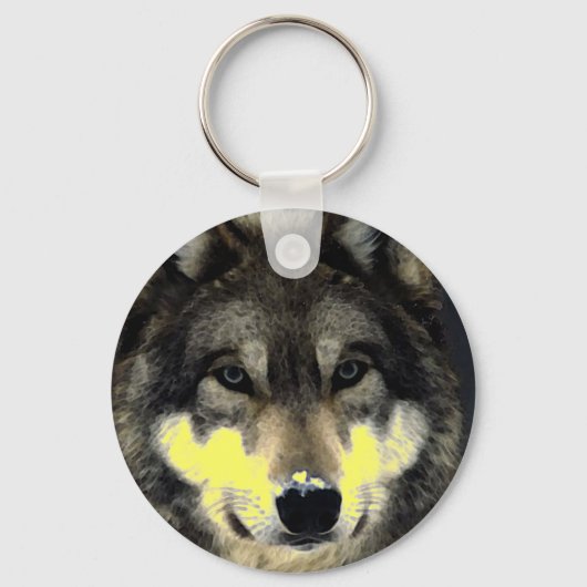 Wolf Eyes Creative Artwork Sleutelhanger (Voorkant)