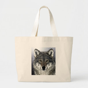 Wolf Eyes Grote Tote Bag