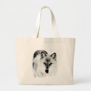 Wolf Eyes Grote Tote Bag