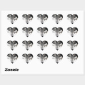 Wolf Eyes Hart Sticker (Vel)