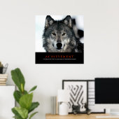 Wolf Eyes Motivatie Achievement Poster (Thuiskantoor)