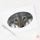Wolf Eyes Ovale Sticker (Envelop)