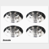 Wolf Eyes Ovale Sticker (Vel)