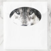 Wolf Eyes Ovale Sticker (Tas)