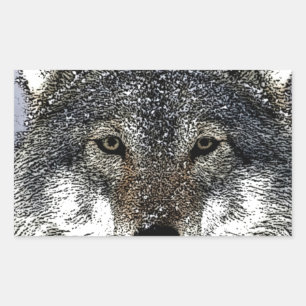 Wolf Eyes Rechthoekige Sticker