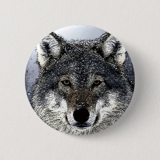Wolf Eyes Ronde Button 5,7 Cm (Voorkant)