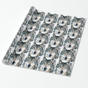 Wolf Eyes wild natuur animal Print Cadeaupapier