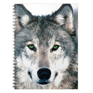 Wolf Eyes wild natuur animal Print Notitieboek