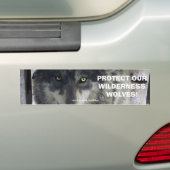 WOLF EYES Wildlife Conservation Bumper sticker (En voiture)