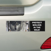 WOLF EYES Wildlife Conservation Bumper sticker (En voiture)
