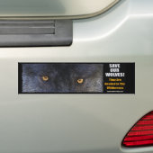 WOLF EYES Wildlife Conservation Bumper sticker (En voiture)