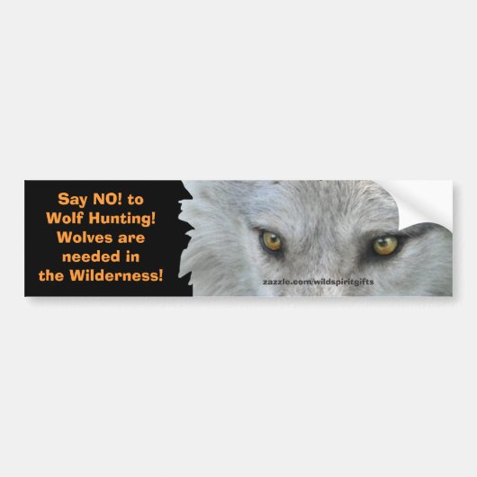 WOLF EYES Wildlife Conservation Bumpersticker (Voorkant)